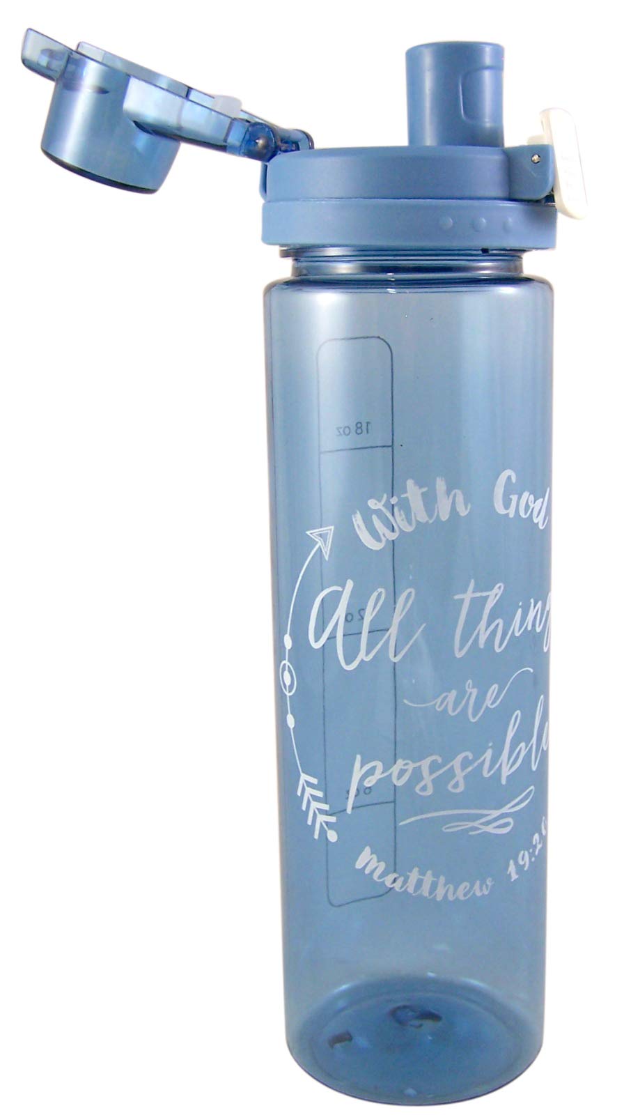 Religious With God All Things Are Possible Matthew 19:26 Water Bottle, 24 Ounce