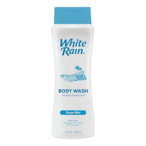 White Rain Ocean Mist Body Wash for Men & Women, 12 fl oz - Moisturizing Shower Gel Body Wash for Women & Men - Paraben-Free, Gentle Cleansing