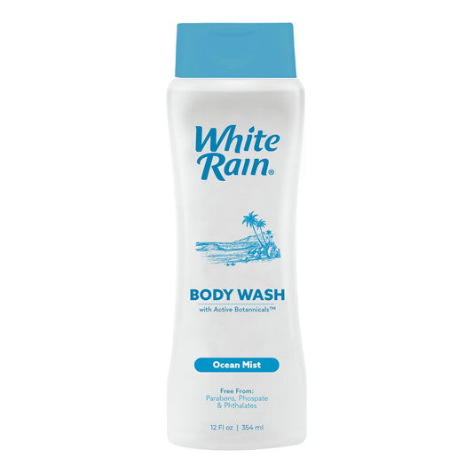 White Rain Ocean Mist Body Wash for Men & Women, 12 fl oz - Moisturizing Shower Gel Body Wash for Women & Men - Paraben-Free, Gentle Cleansing