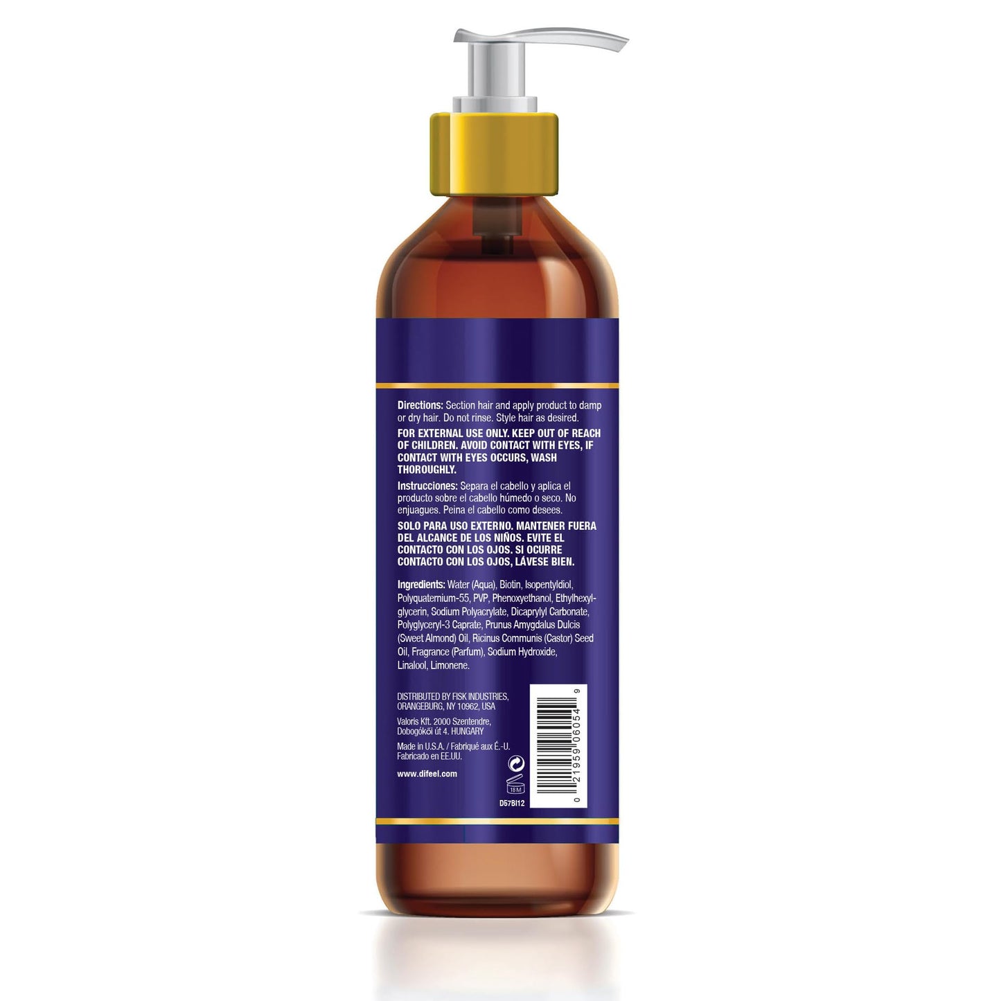 Difeel Biotin Styling Cream 12 ounce - Level 8:Medium-to-Firm, Flexible Hold Styling Cream