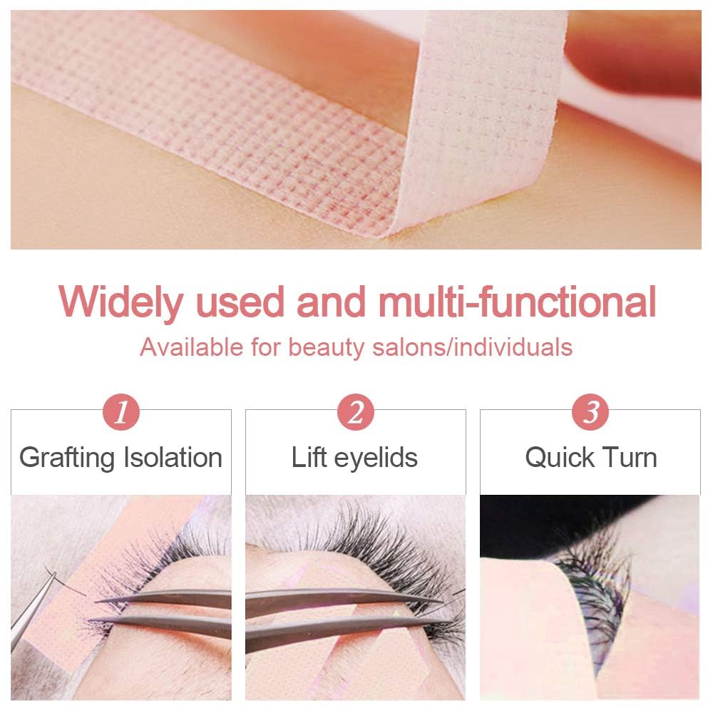 EBANKU 5 Rolls Eyelash Extensions Tape, Eye Tape for Lash Extension Breathable Micropore Fabric Tape for Eyelash Extension Supplies (9m/10 Yards)