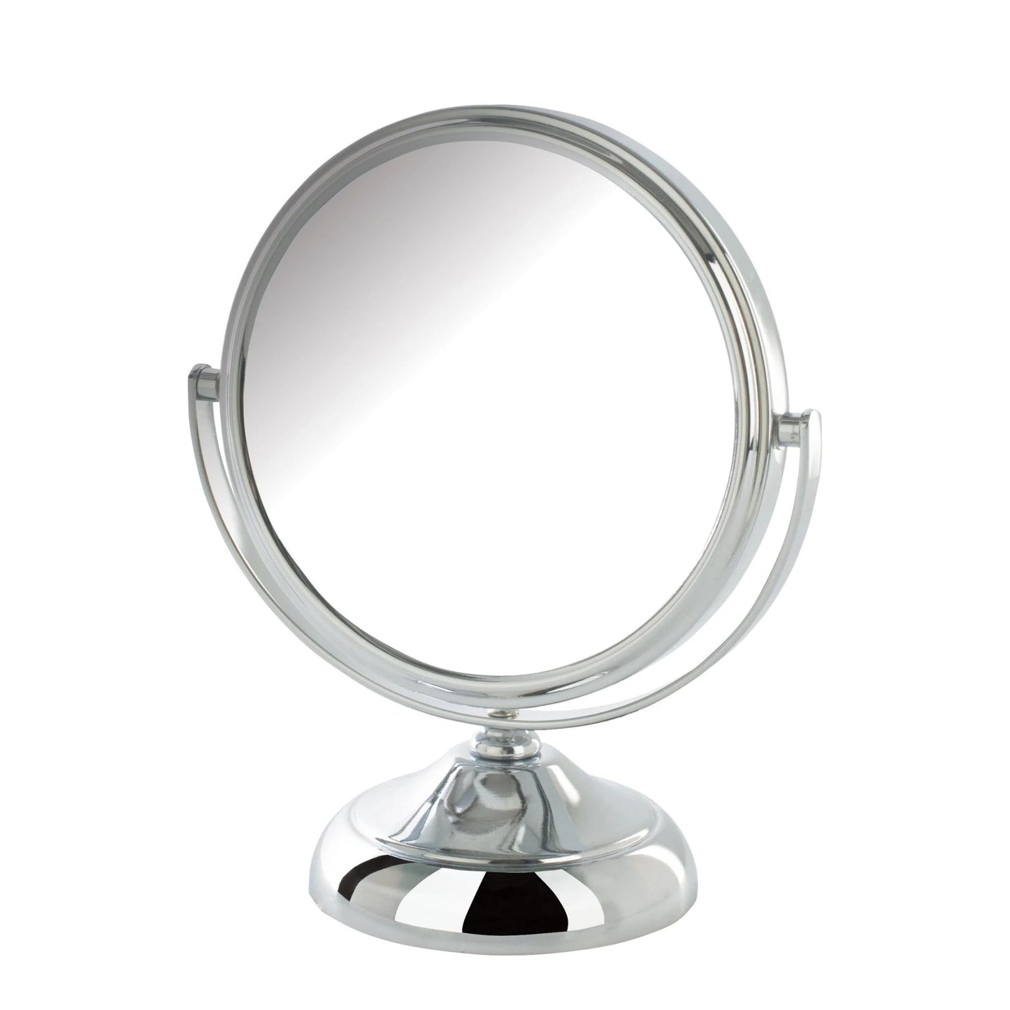 Model's Choice JERDON Tabletop Vanity Makeup Mirror with Chrome Finish - 5.5” Diameter Mirror with 5X-1X Magnification - Model MC247C