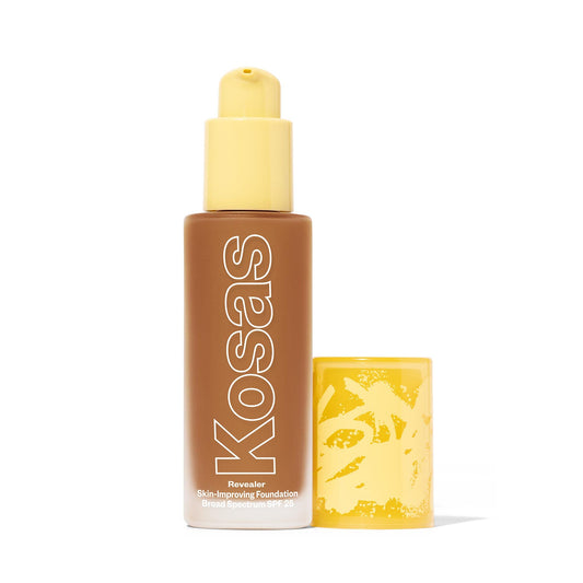 Kosas Revealer Skin-Improving Foundation with SPF 25 Protection - Hydrate, Brighten, Soothe, Plump, Protect Skin - Smoothing Texture, Natural Finish