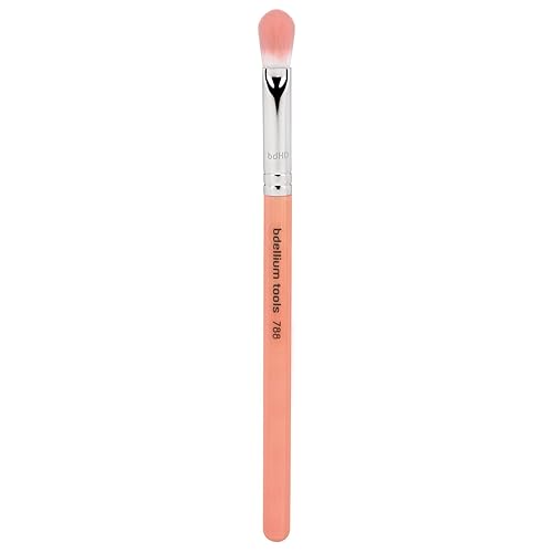 Bdellium Tools Professional Makeup Brush - Pink Bambu Series 788 BDHD Phase III Blending/Concealing - With Mix of Soft Synthetic & Natural Fibers,