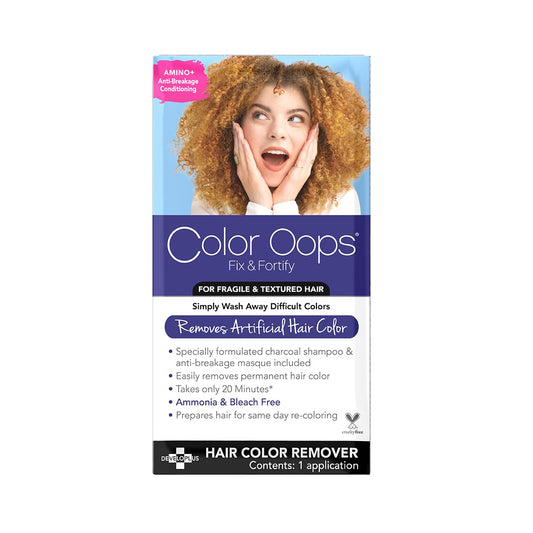Color Oops Fix & Fortify Bond Rejuvenating Color Remover, Includes Color Remover, Activator Mixing Bottle, Charcoal Shampoo, Bond Rejuvenating Masque