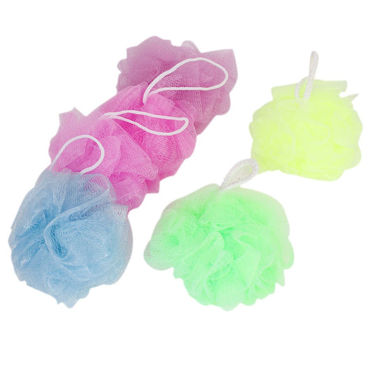 Ruilogod 6 Pcs Assorted Color Nylon Mesh Bath Shower Flower Ball w Hanging Loop (id: da4 631 8d2 21d b78 Beauty and Personal Care Ruilogod