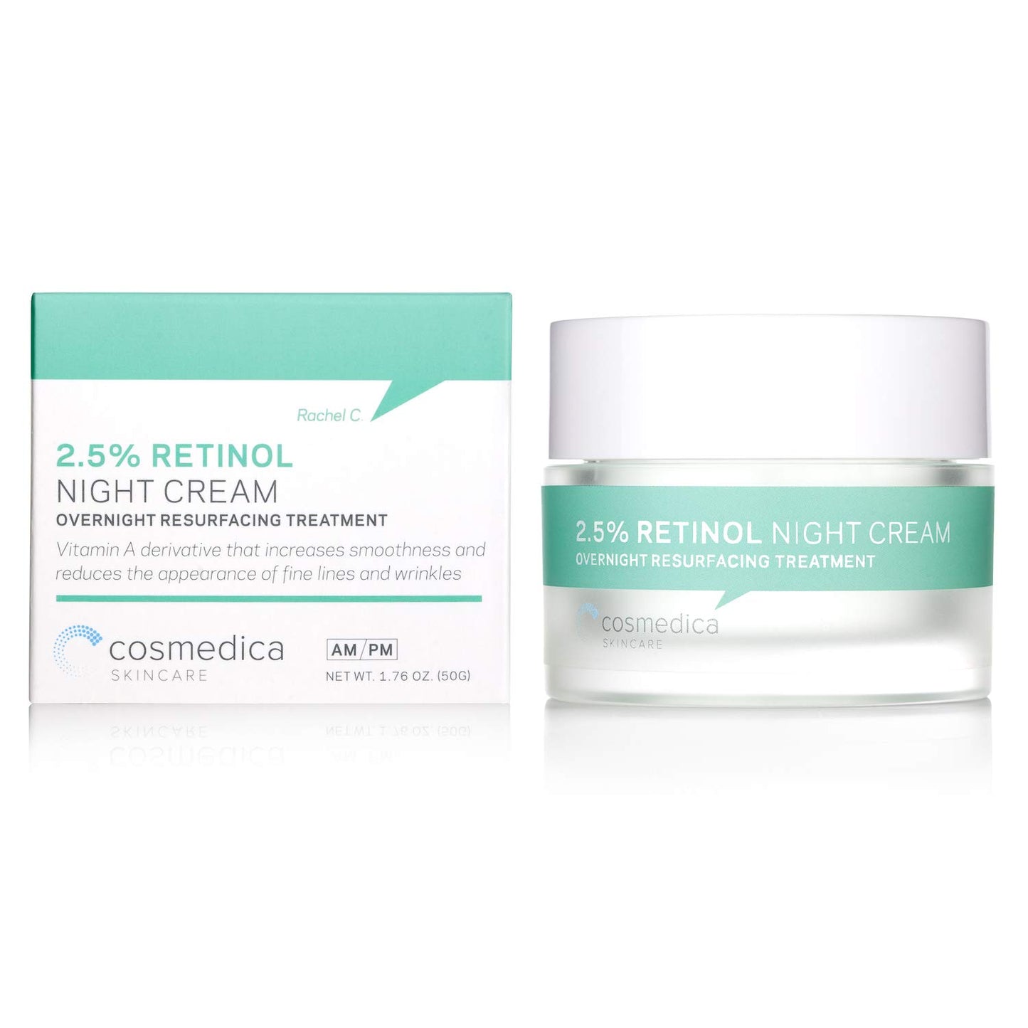 Cosmedica Skincare Retinol Night Cream - Daily Moisturizing Facial Lotion Night Cream. The best Retinol Cream with Vit A and Hyaluronic Acid to target