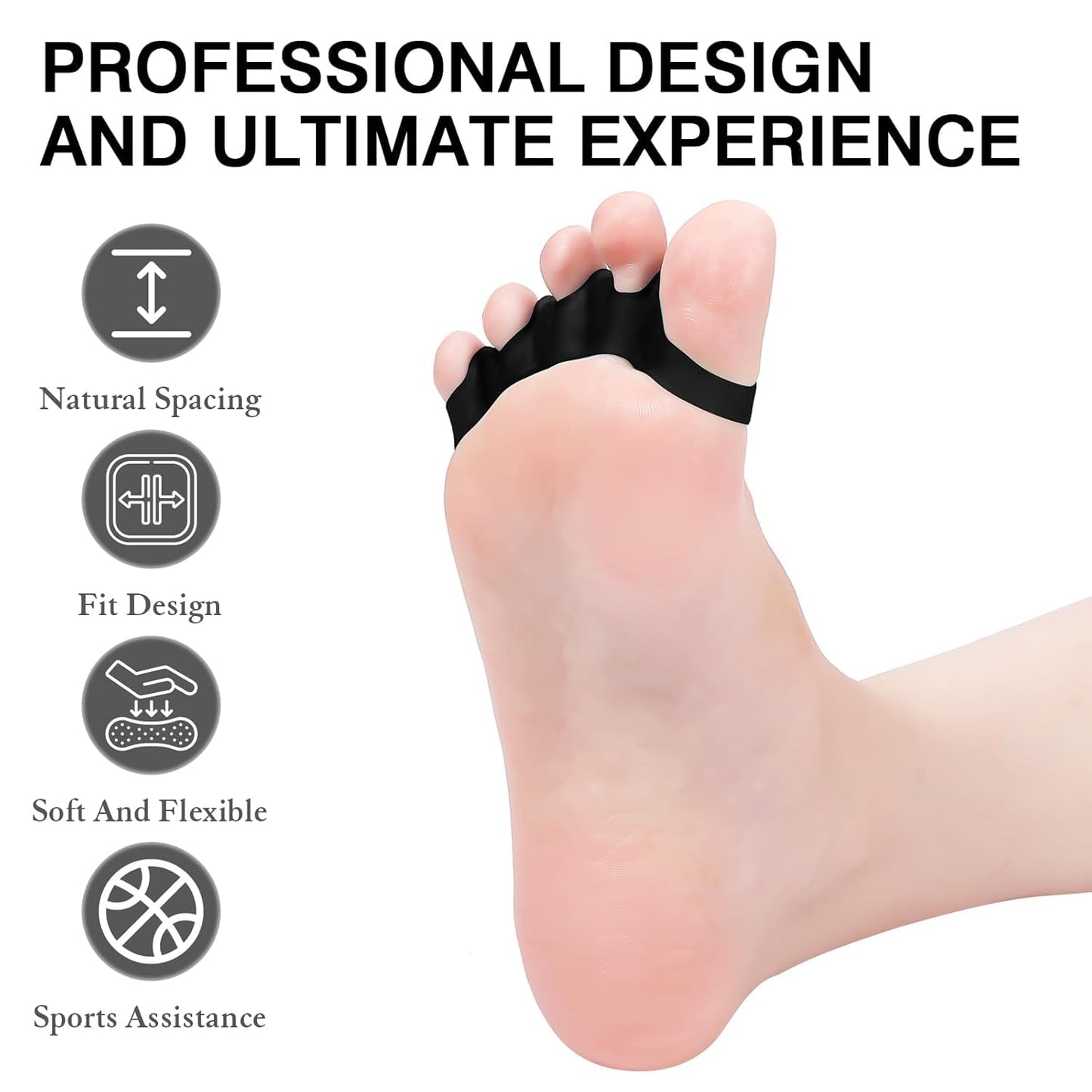 sundpik 2PCS Toe Spacers for Women and Men, Toe Separators for Pedicure, Bunion Corrector, Hammer Toe Straightener, Plantar Fasciitis, Toe Spreaders Beauty and Personal Care sundpik
