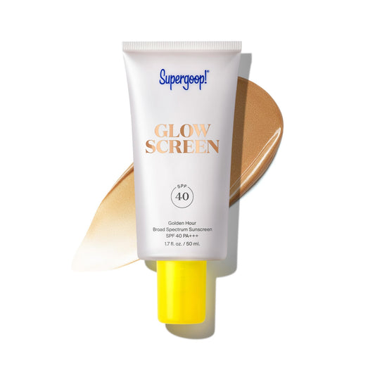Supergoop! Glowscreen SPF 40, Golden Hour (Bronze Glow) - 1.7 fl oz - Glowy Primer + Broad Spectrum Tinted Sunscreen - Helps Filter Blue Light