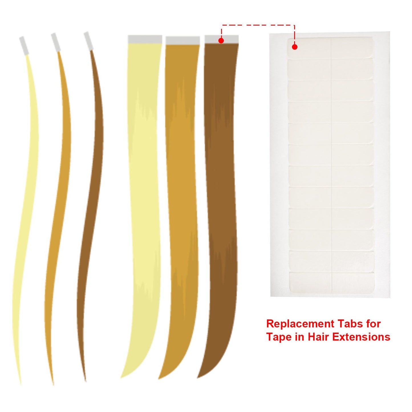 TecUnite 180 Pcs White Hair Extension Tape Tabs Bulk Double Sided Strong Adhesive Hair Tape in Extension Replacement Wig Strip Waterproof Beauty Tool