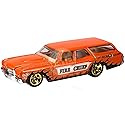 Mattel Hot Wheels (Scan & Track Card) - '70 Chevelle SS Wagon (Orange Fire Chief) - HW City Works 12 - 2/10 ~ 132/247 [Scale 1:64]
