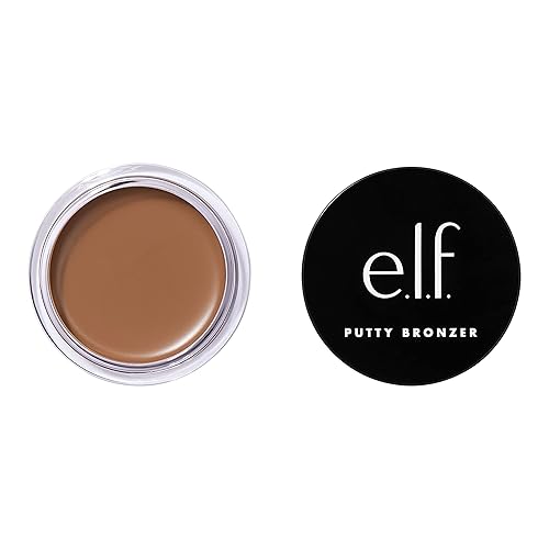 e.l.f. Putty Bronzer, Creamy & Highly Pigmented Formula, Creates a Long-Lasting Bronzed Glow, Infused with Argan Oil & Vitamin E, Honey Drip, 0.35 Oz