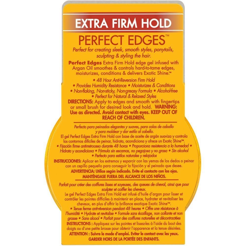 Creme Of Nature Argan Oil Perfect Edges Extra Hold 2.25 Ounce (66ml) (2 Pack)