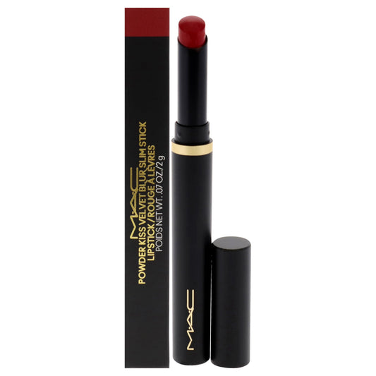 MAC Powder Kiss Velvet Blur Slim Stick - 889 Ruby New for Women - 0.07 oz Lipstick Beauty & Personal Care MAC