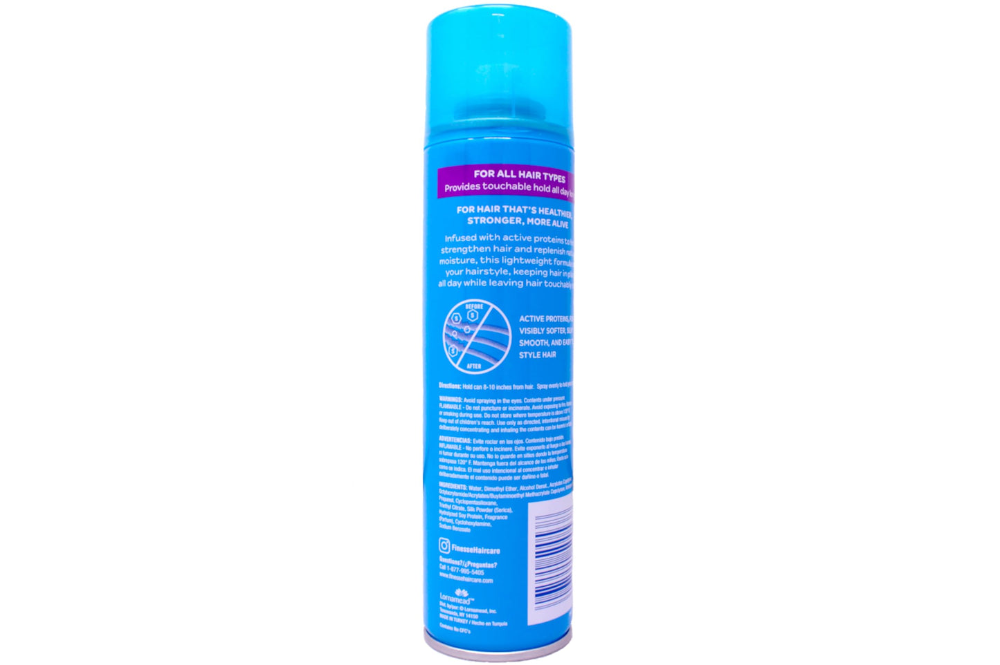 Finesse Extra Hold Hairspray with Active Proteins, Touchable All-Day Control, Humidity Resistant, 7 oz