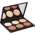 Elizabeth Mott Bronzer Contour Kit & Highlighter Powder Makeup - 6 Blendable Shades for a Natural Sun-Kissed Glow - Long-Lasting, Lightweight