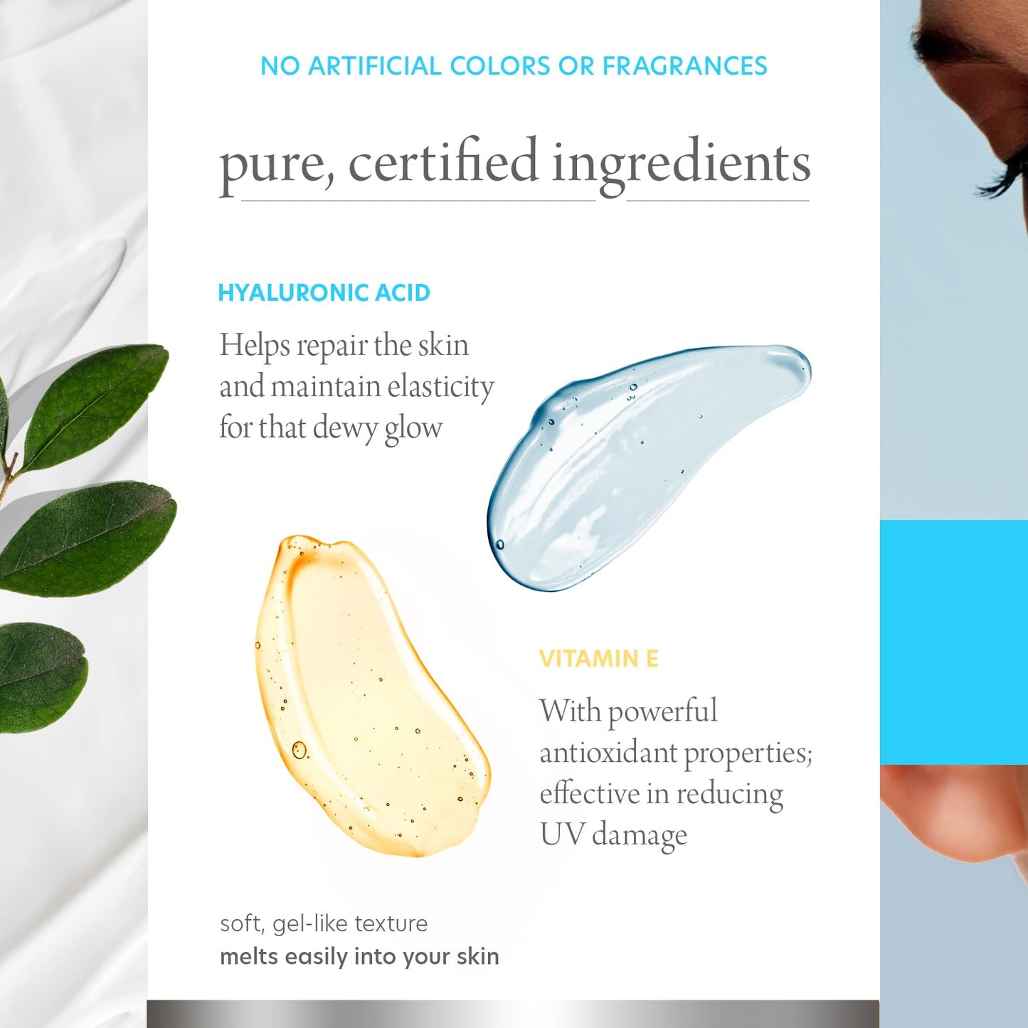 Pure Formula Hyaluronic Acid & Vitamin E Daily Face Moisturizer - Reduce Acne Scars, Fines Lines, Wrinkles, Hydrating Day Cream - Cruelty Free Korean