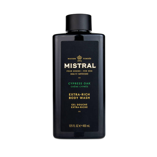 Mistral Men's Body Wash & Shampoo, Cypress Oak 13.5 oz | 2-in-1 Natural Shower Gel for Men | SLS, Paraben & Phthalate Free | Natural Men’s Body Wash Beauty & Personal Care Mistral
