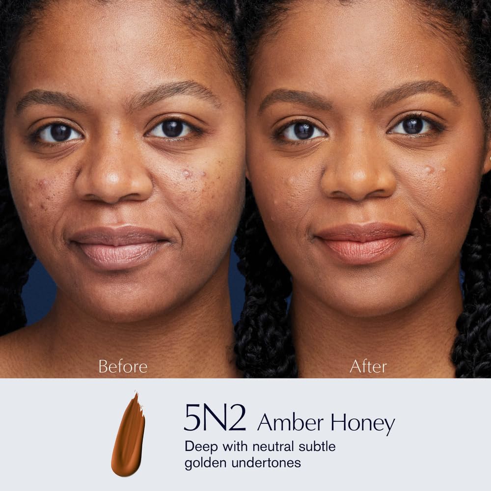 Estée Lauder Double Wear Stay-in-Place 24-Hour Long-Wear Matte Foundation Makeup, 1 Fl Oz, 5N2 Amber Honey