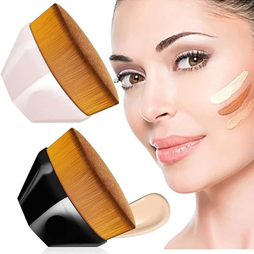 Brochas De Maquillaje, Flat Top Kabuki Hexagon Foundation Brush, Brochas De Maquillaje Con Tapa Plana Magic Brochas Para Base De Maquillaje Makeup