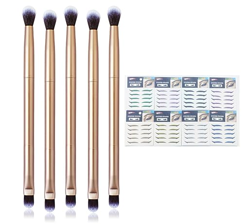 Vôsaidi Professional Shader Eyeshadow Brush Makeup Brush Dual Sides Eyeshadow Applicator Soft Makeup Eye Brushes for Eye shadow Eyeliner applicator