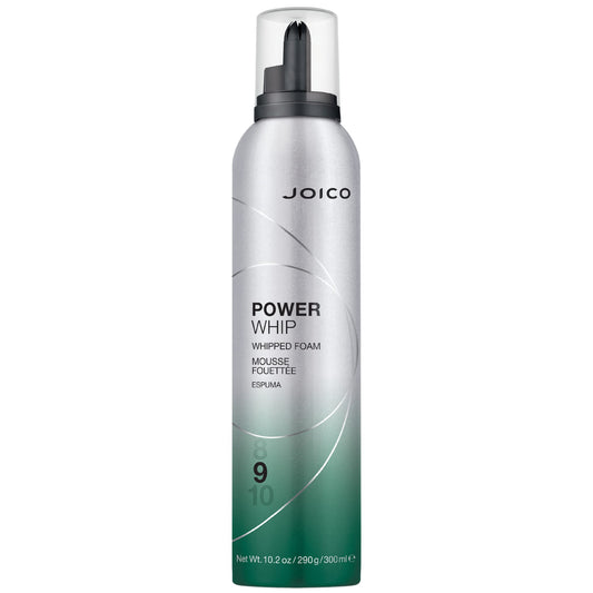 Joico Power Whip Whipped Foam | For Most Hair Types | Add Volume & Body | Thermal Heat, Humidity, & Pollution Protection | Boost Shine | Control Frizz