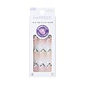 KISS Impress No Glue Mani 30 Pcs Press on Nails, Medium Squoval Design Nail, Black & White Dotted Zebra Animal Print, Simple Peel & Press Easy Apply Beauty & Personal Care KISS