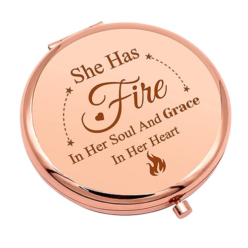 Inspirational Gift for Women Encouragement Gift Compact Makeup Mirror for Her Motivational Birthday Gift for Mom Daughter Folding Makeup Mirror