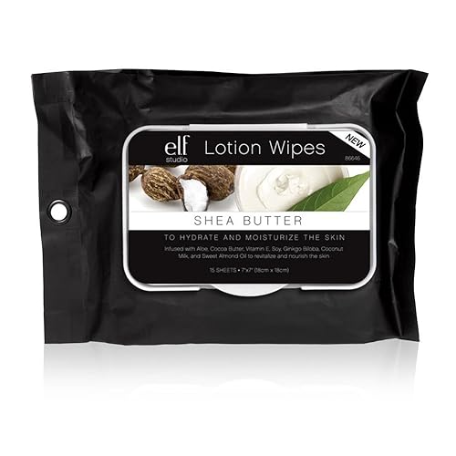 e.l.f. Lotion Wipes, Shea Butter, 15 Count