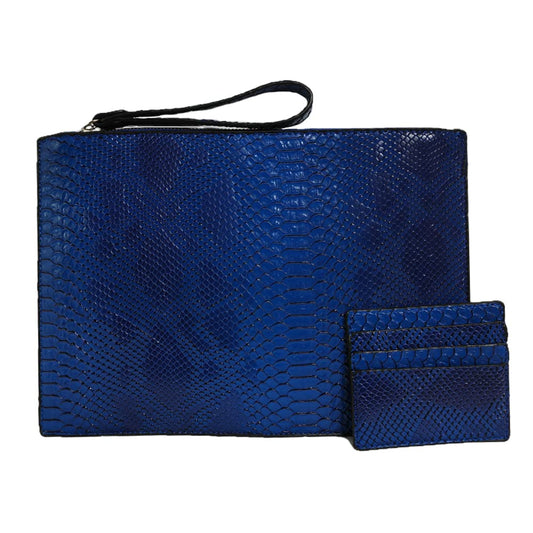 NIGEDU Women Clutches Fashion Snakeskin PU Leather Party Envelope Purse Bag
