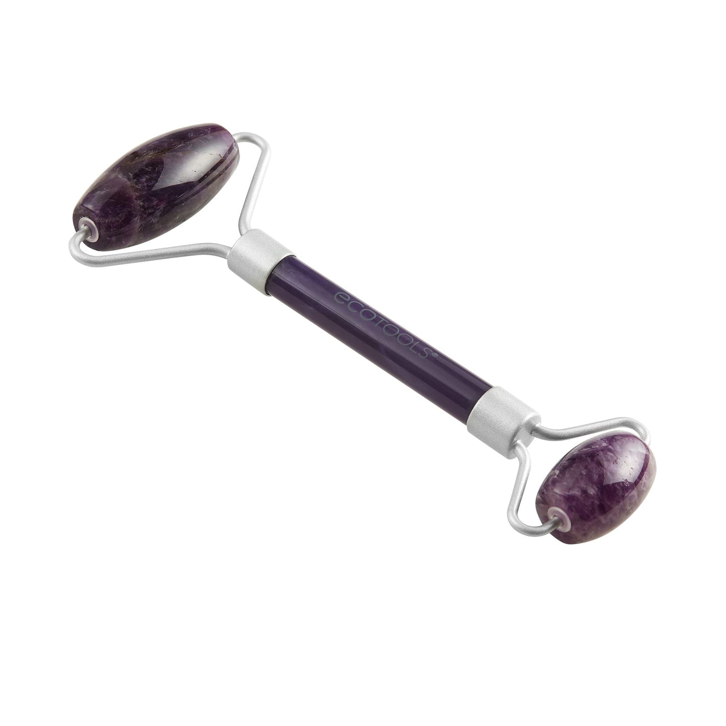 EcoTools Amethyst Facial Roller, Real Stone Face Roller & Massager, Skincare & Sculpting Tool, Reduces Puffiness & Dark Circles, Eco-Friendly Beauty