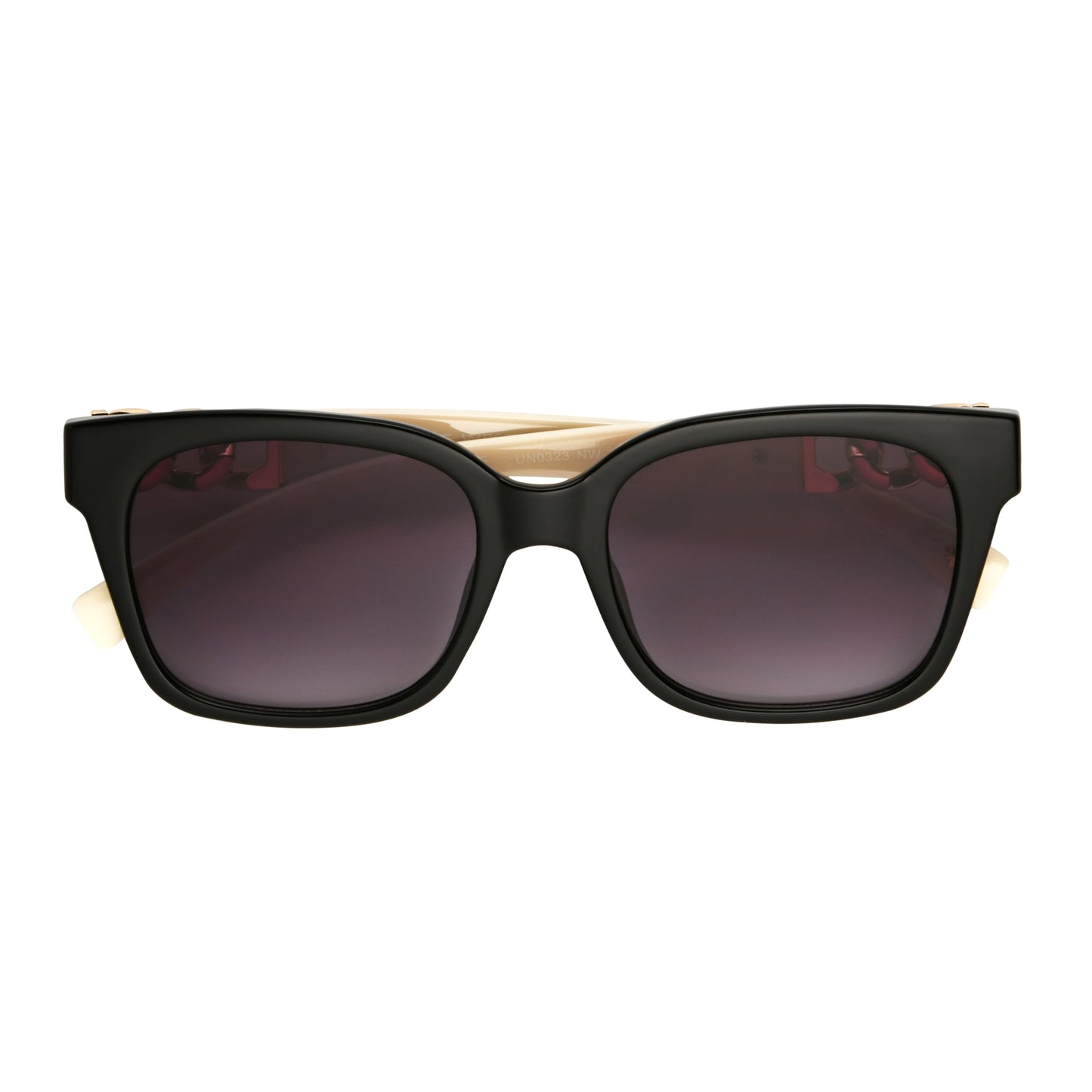 Nine West Women's Katia Sunglasses Square, Black, 55mm