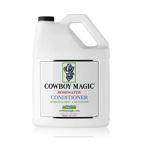 Cowboy Magic Rosewater Conditioner Gallon Rosewater Herbal Blend Leaves Hair Smooth and Silky