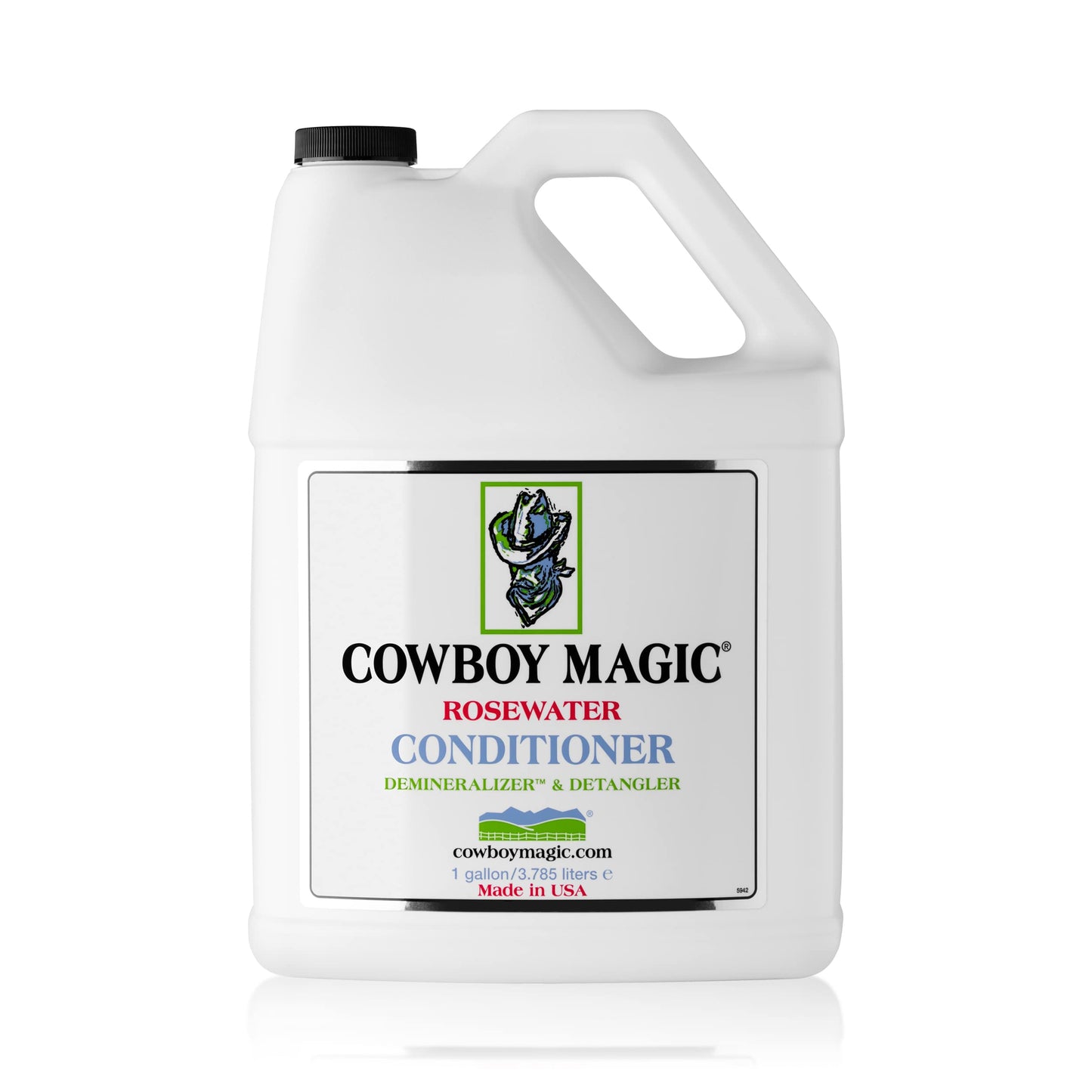 Cowboy Magic Rosewater Conditioner Gallon Rosewater Herbal Blend Leaves Hair Smooth and Silky