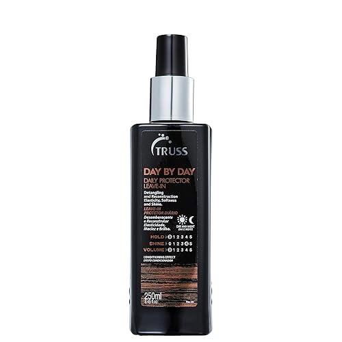 TRUSS Day by Day Leave In Conditioner Spray - Lightweight Detangling Spray & Heat Protectant for Hair - Restores Elasticity, Softness & Shine