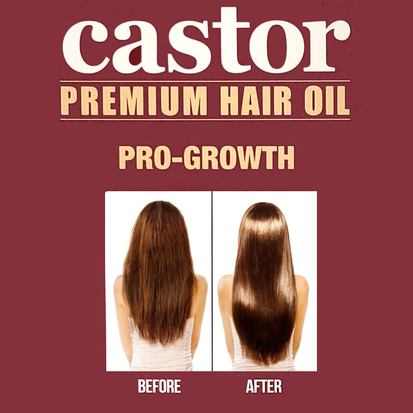 Difeel Pro-Growth Hair Oil - Premium 99% Natural Castor Oil for Hair Growth, 8 oz.