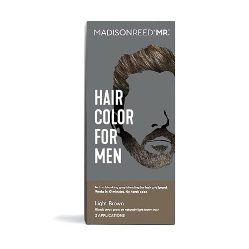 Madison Reed Mr. Hair Color for Men, Light Brown Demi-Permanent Hair Dye, Reduces Grays in 15 Minutes For Hair & Beard, Nourishing & Strengthening