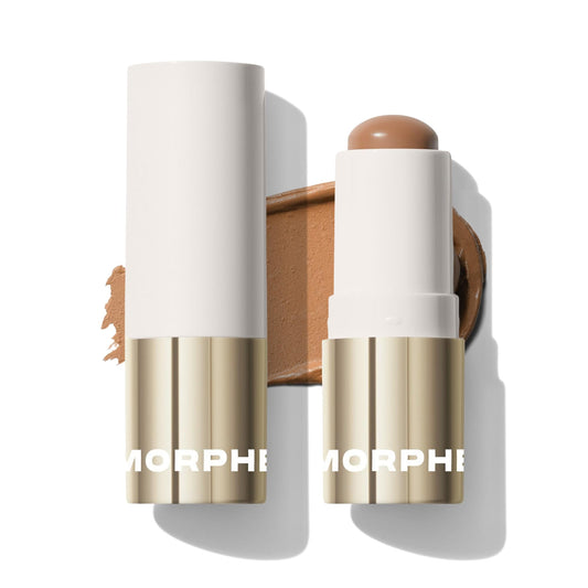 Morphe Sudden Heat Cream Bronzer Stick - Ulta-Creamy Soft Matte Bronzer Makeup & Complexion Stick with Vitamin E + Jojoba Oil - Face Bronzers