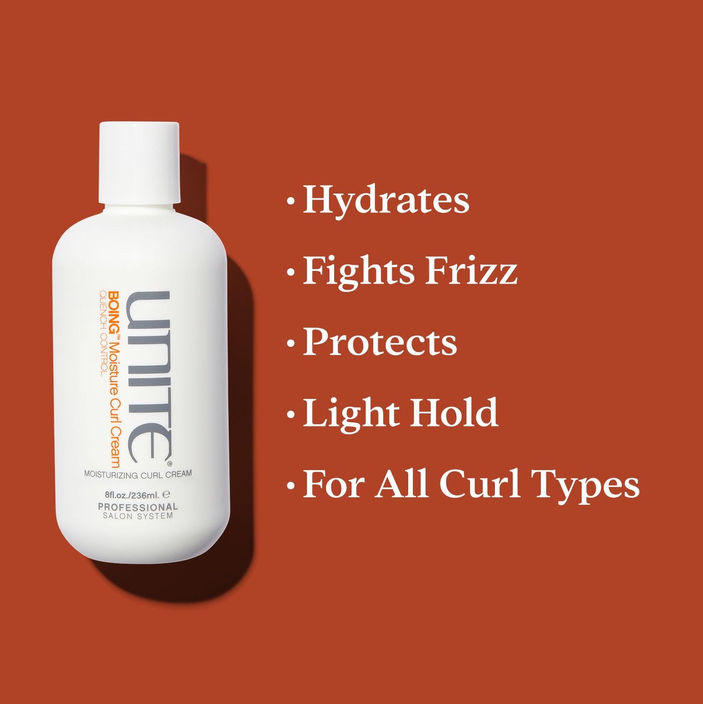 UNITE Hair - BOING Moisture Curl Cream - Hydrating Curl Cream with Coconut and Argan Oil - Defines, and Protects Curls - Frizz-Free, UV and Thermal