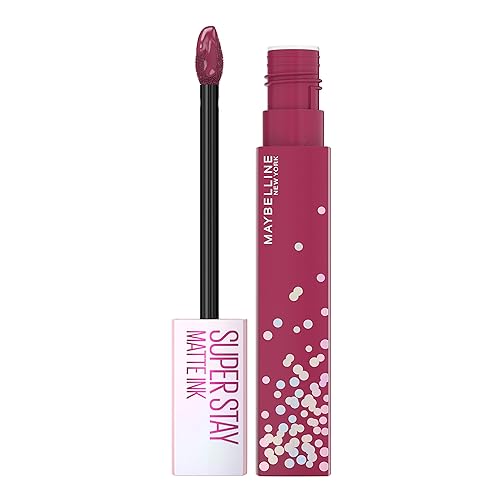 MAYBELLINE New York Super Stay Matte Ink Liquid Lipstick, Transfer Proof, Long Lasting, Limited Edition Birthday Cake Scented Shades, Party Goer, 0.17