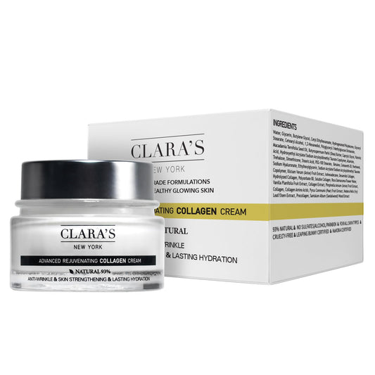 CLARA'S NEW YORK Advanced Rejuvenating Collagen Cream, Anti-Wrinkle and Made for Healthy Glowing Skin, Rich, Non-sticky, Fast-absorbing Formula 50ml