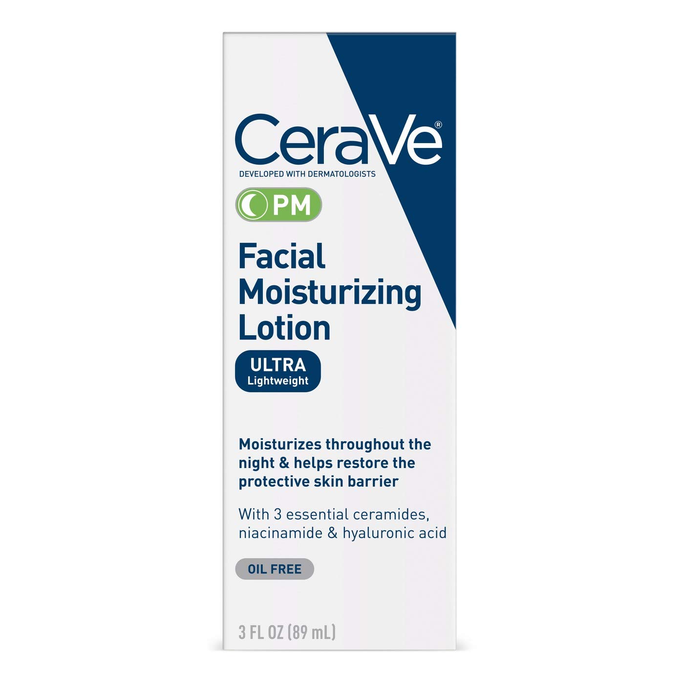 CeraVe Facial Moisturizing Lotion PM Ultra Lightweight 3 oz ( Packs of 12)