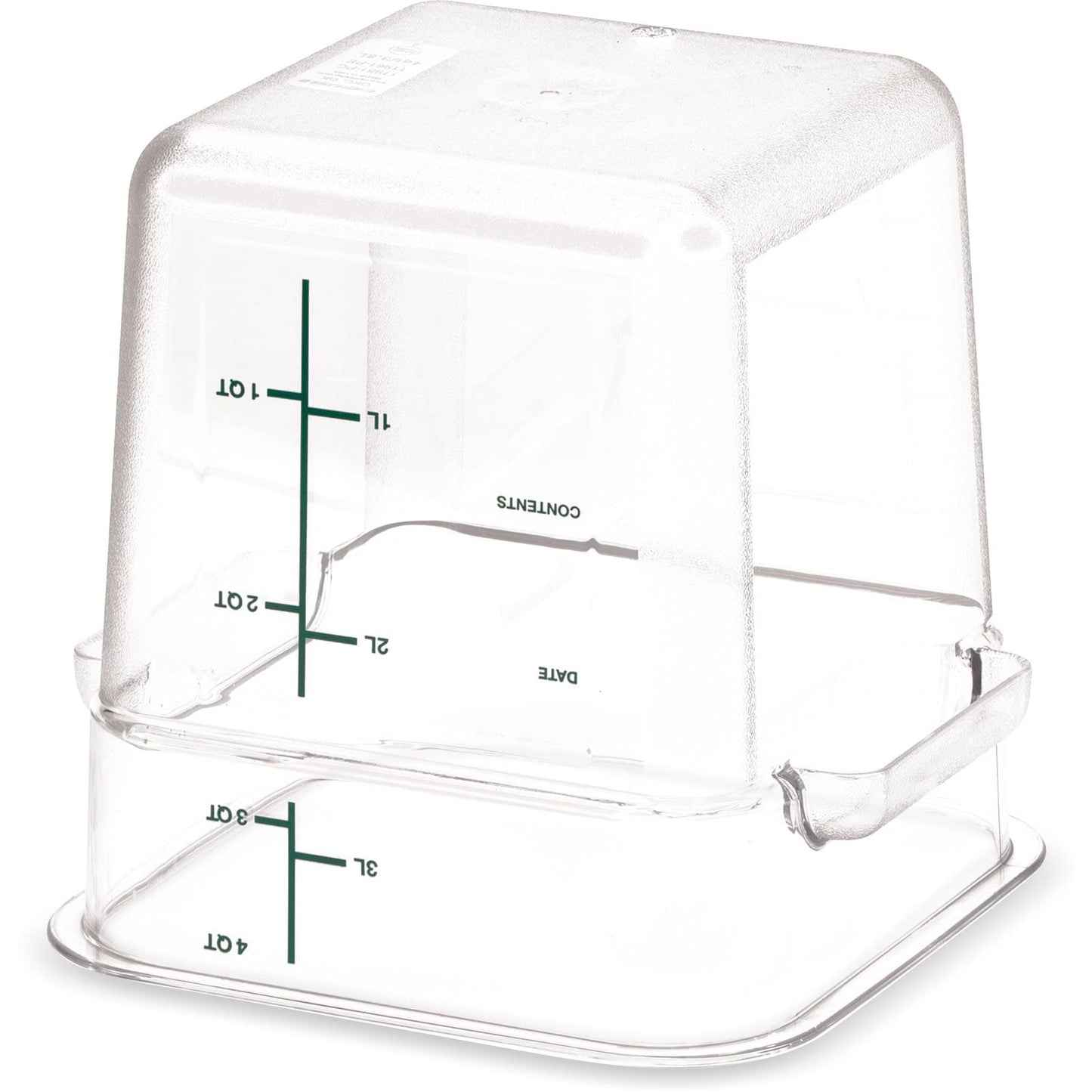 Carlisle FoodService Products Squares Square Food Storage Container with Stackable Design for Catering, Buffets, Restaurants, Polycarbonate (Pc), 4…