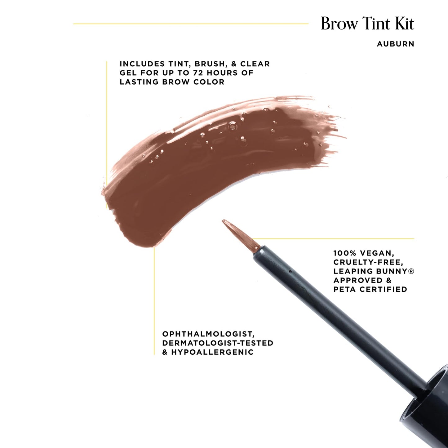 Arches & Halos Brow Hero Tint Kit - Auburn - Semi-Permanent Tinting Kit for Perfectly Natural, Shaded Brows - Includes Clear Gel, Tint and Brow…