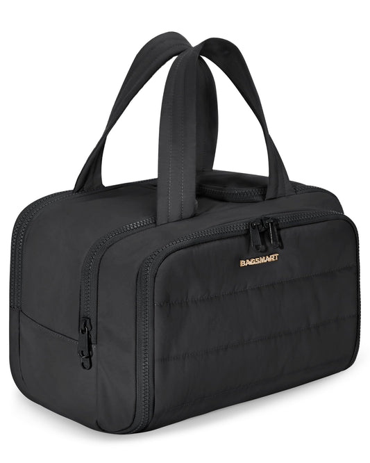 BAGSMART Travel Toiletry Bag, Lightweight Large Wide-open Travel Bag for Women, Puffy Cosmetic Makeup Bag Organizer with Handle Beauty and Personal Care BAGSMART Default Title