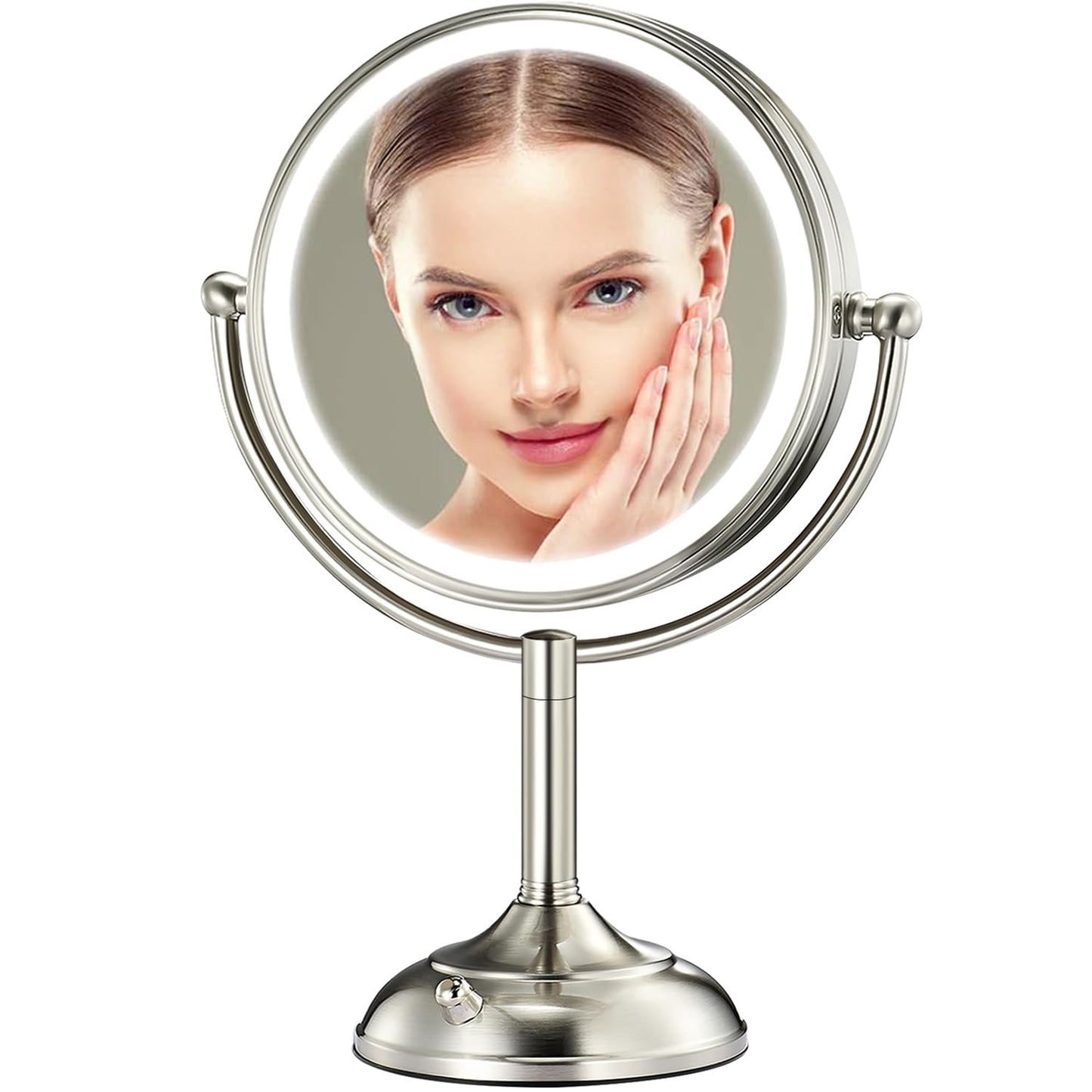 Professional 8.5" Large Lighted Makeup Mirror with Brighter Lights, 1X/10X True HD Magnifying Mirror with 3 Color Dimmable Lights, 90 Shadowless LEDs Beauty and Personal Care VESAUR