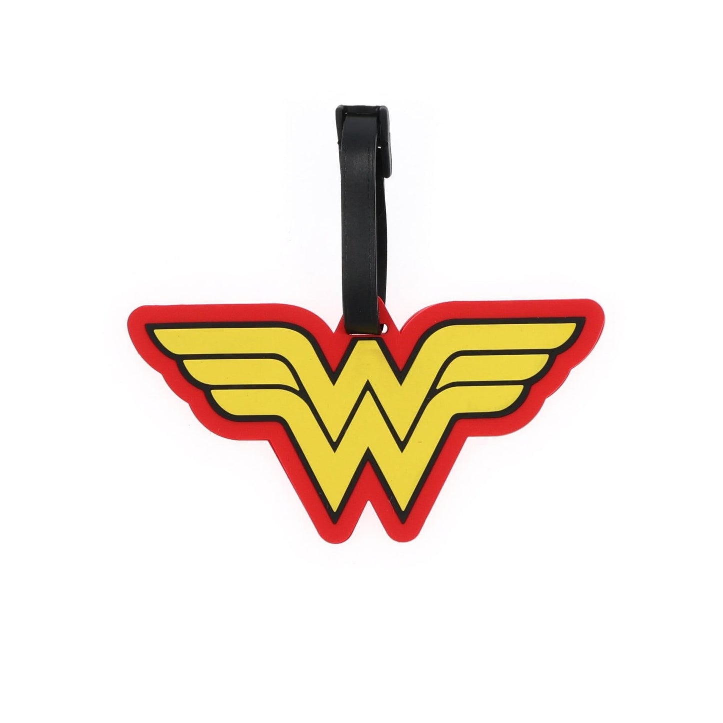 Silver Buffalo DC Comics Wonder Woman Symbol Luggage Tag and Suitcase Label, 4 x 4 inches