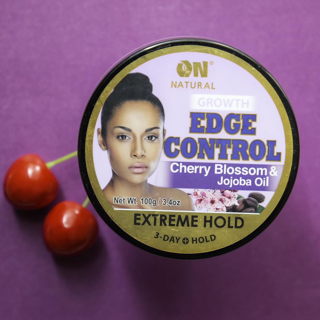 On Natural Edge Control Extreme Hold-Cherry Blossom and Jojoba Oil 3.4oz