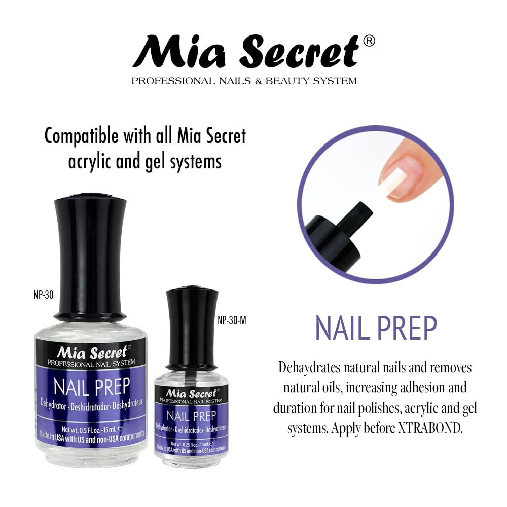 Mia Secret Nail Prep 0.5oz (NP-30) & Xtrabond Primer 0.5 oz (PR100)