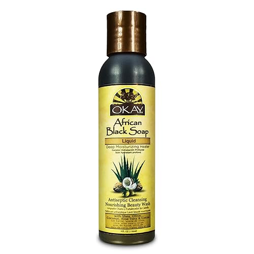 Okay African Black Soap Liquid, 4 Ounce